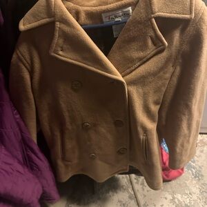 Talbots Double-Breasted Tan Trench Coat